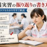 看護実習の振り返りの書き方や例文とコツを解説するリアルなアイキャッチ画像