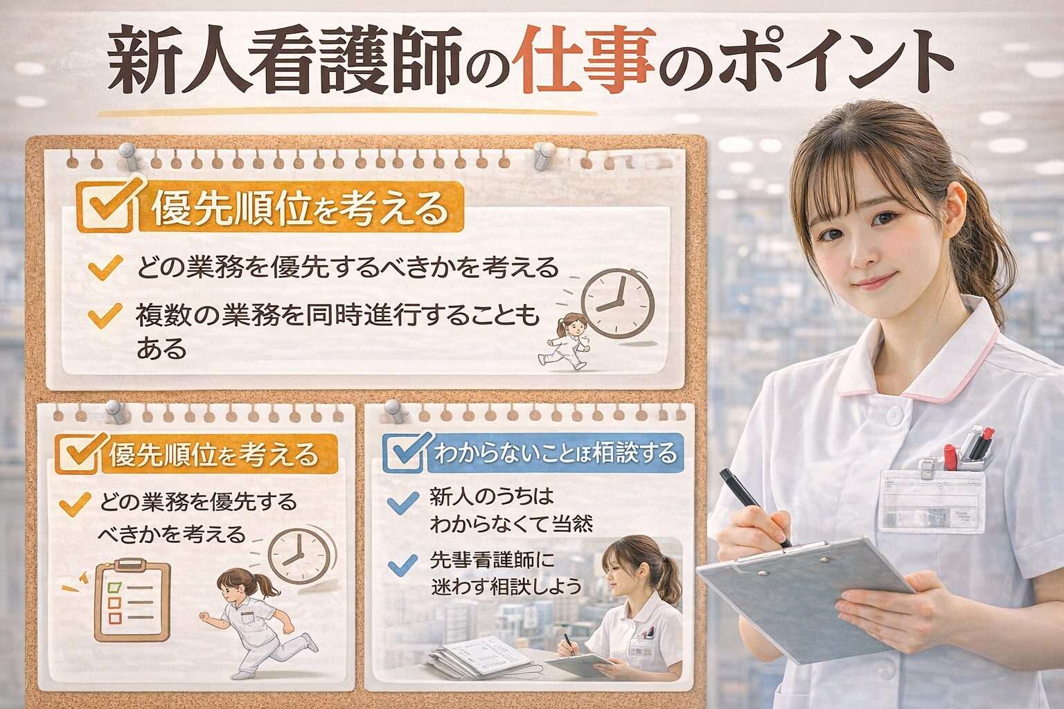 新人看護師の働くポイント