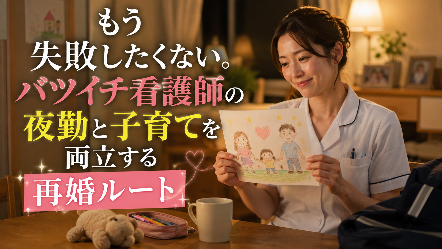 夜勤と子育てを両立しながら、新しい家族との再婚を前向きに考える30代バツイチ女性看護師